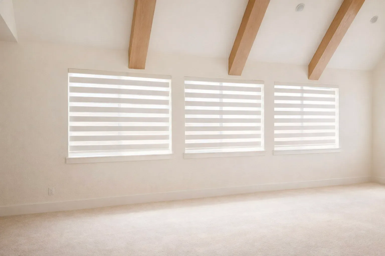 Hebron beige shades installed in a Frisco, TX home