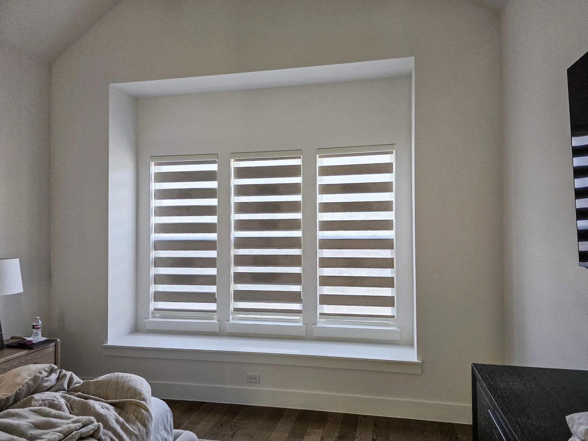 Independence beige shades installed in a McKinney, TX home