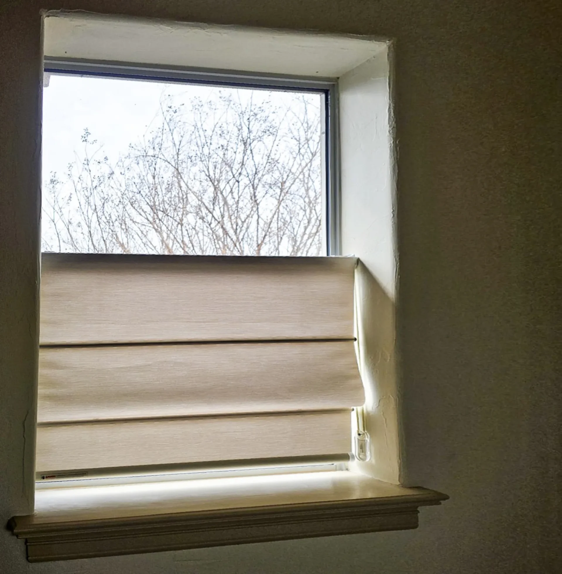 Roman shades installed in a Dallas, TX home